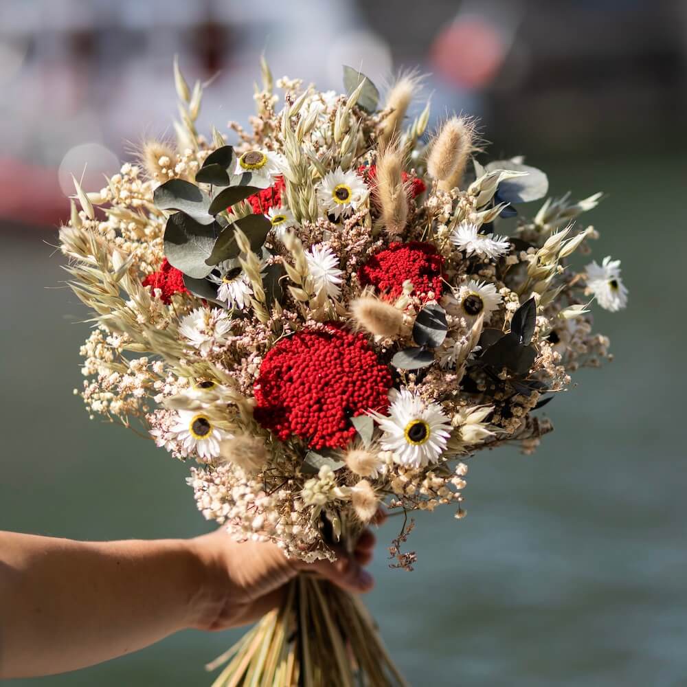 Dried floral arrangements
